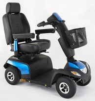Invacare Orion Metro 8mph.Blue. Fitted with brand new Scooterpac full canopy.