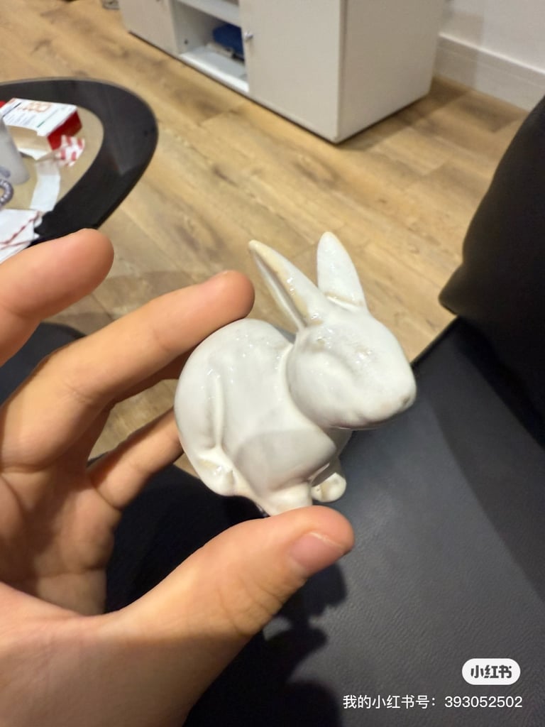 image for Glass Decorative Rabbit Ornament