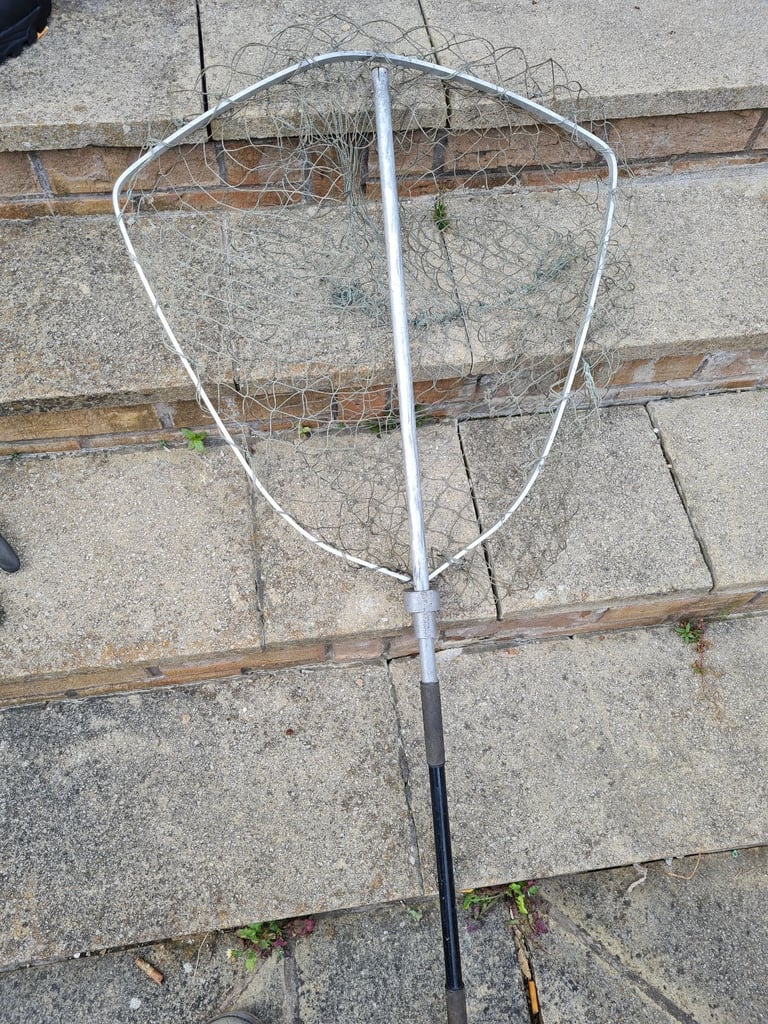 Large aluminum fishing landing net