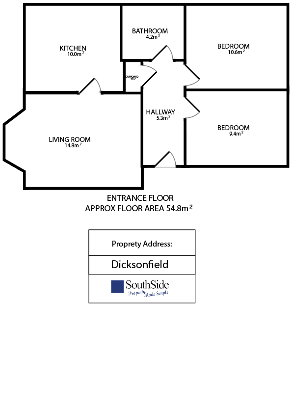 Bright and spacious, 2 bedroom, ground flat in Dicksonfield – available November