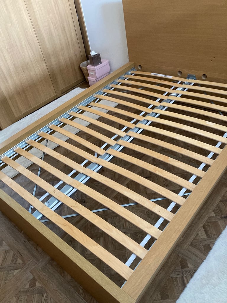 IKEA MALM double bed, light oak