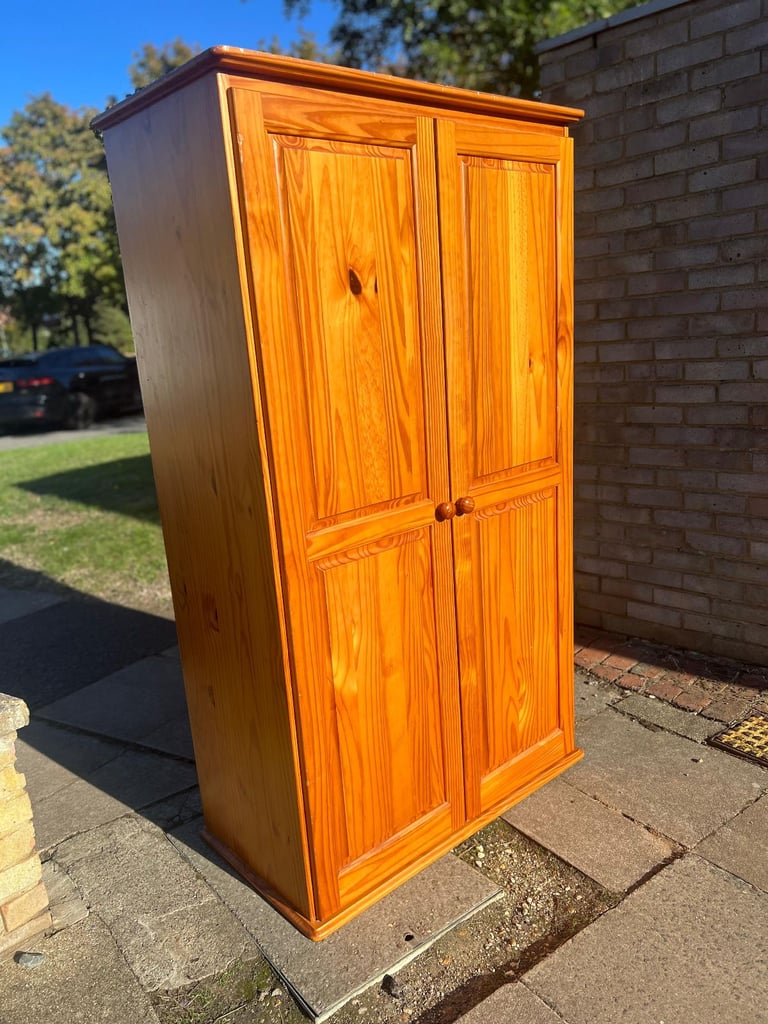 2 door pinewood wardrobe