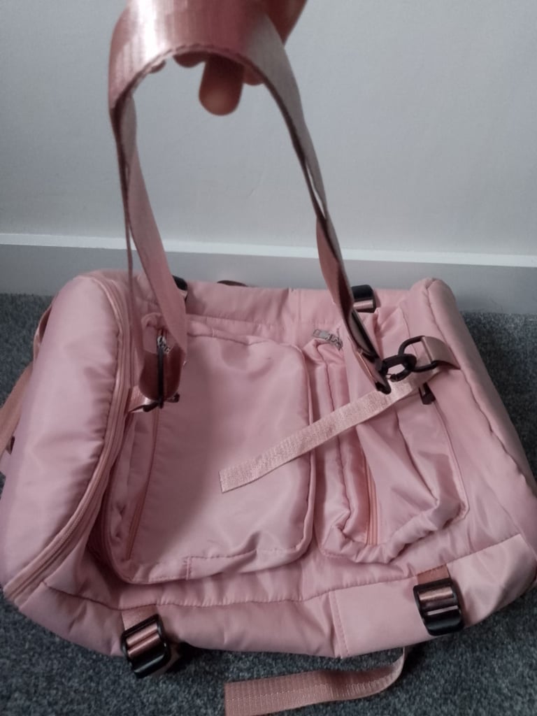 Large light pink backpack gym bag airline size 20cmx25cmx40cm