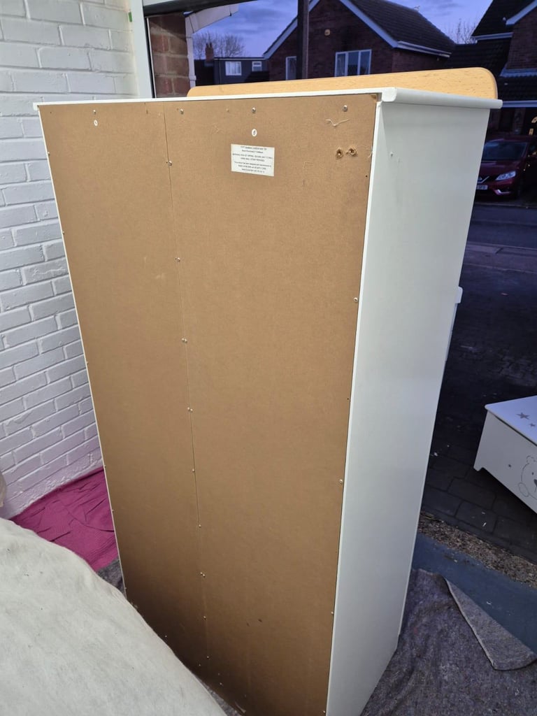 Tutti bambini wardrobe, changer, toy box and shelfd shelf