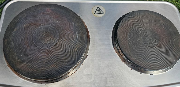 Russell Hobbs 15199 Two Plate 1500W Electric Mini Hob Silver - Used 