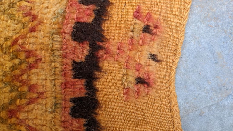 silky wool vintage rug 250 x 125 cm