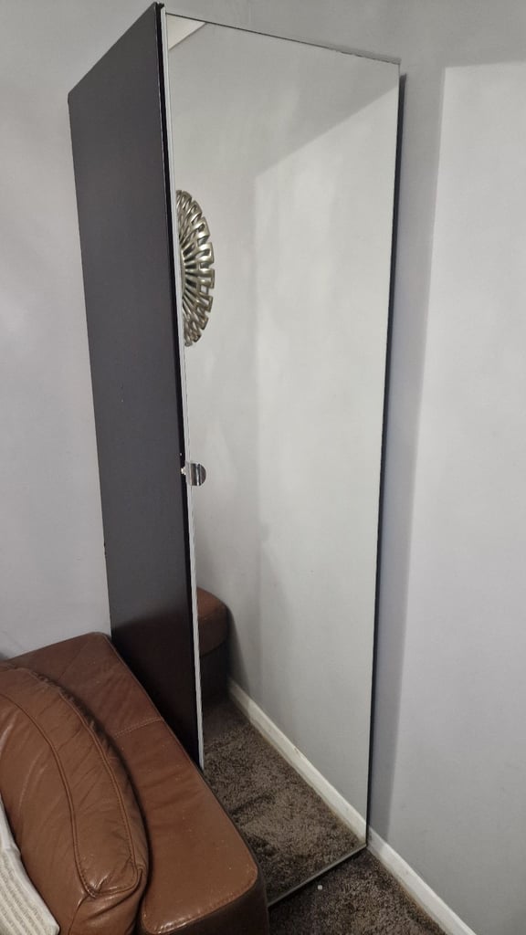 Black Large Wardrobes with Mirror - £50