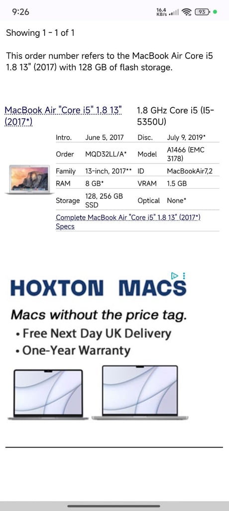 2017 MacBook Air 13"