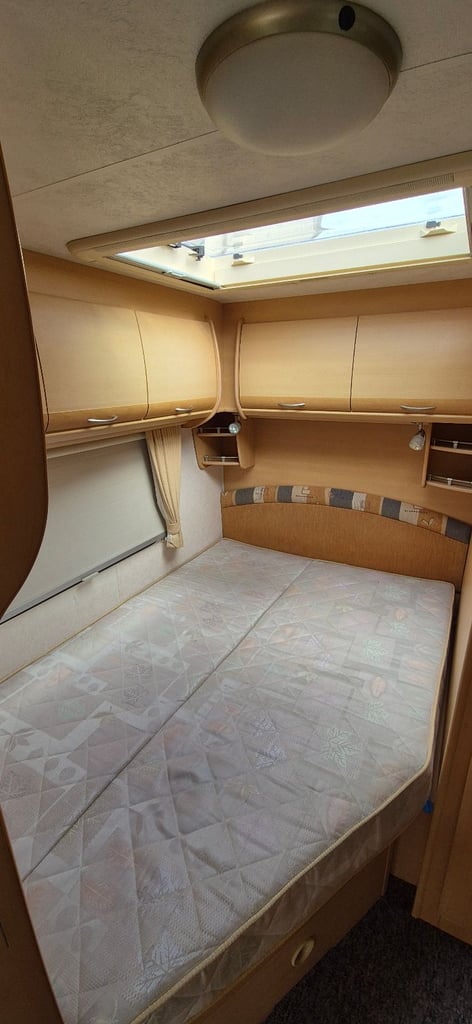 4 berth caravan fixed bed with motor mover 