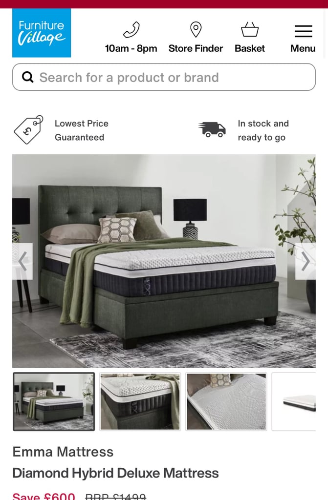 image for Emma Diamond Hybrid Deluxe Mattress Super King