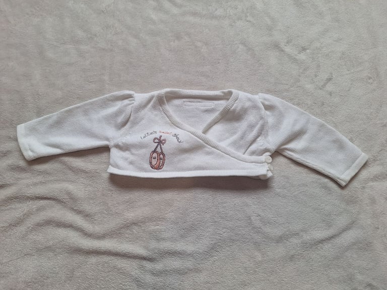 Pink And White Ballet Dancing Lottie Elephant Dress With Cardigan Mothercare Size New Baby 
