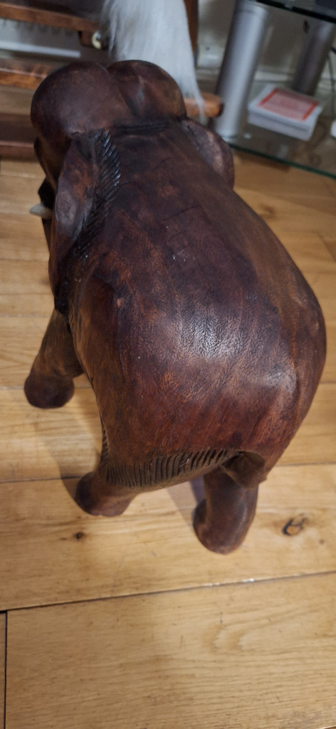 Wooden carved elephant 35cm × 35cm × 18cm
