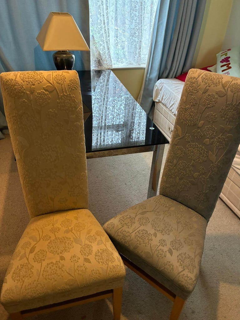 image for  £50 each. Two high backed chairs