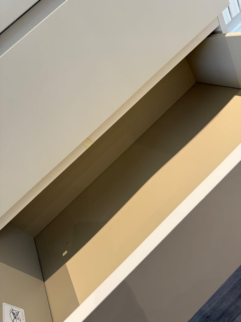 IKEA malm chest of drawers with glass top