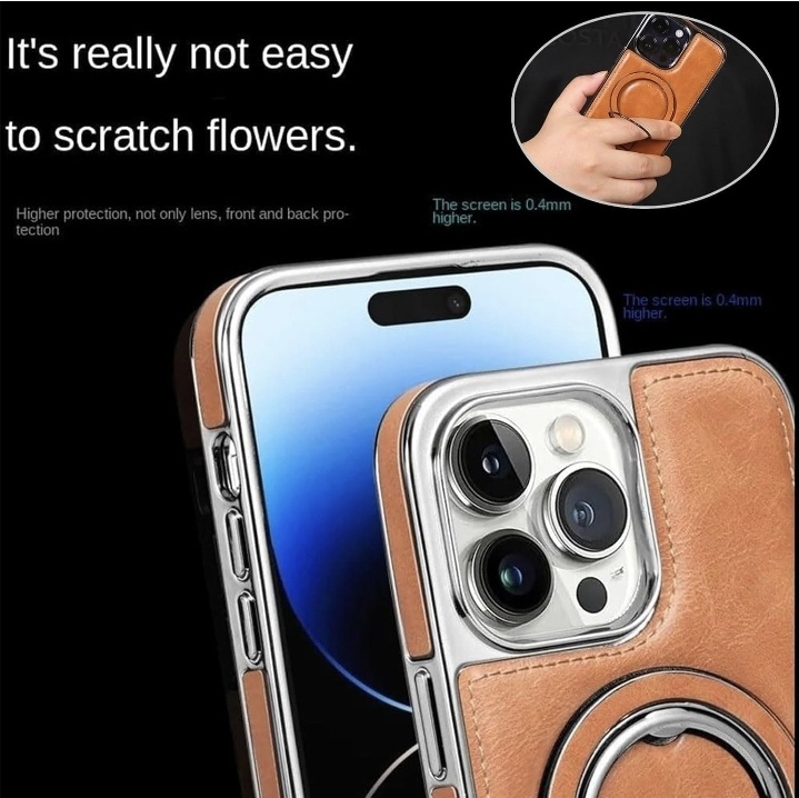 2x Luxury for iPhone 12 and 15 pro leather covers