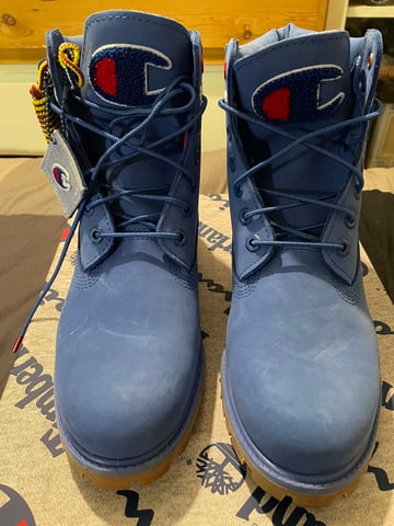 Timberland x Champion 6 Inch Boots Blue UK8 in Warminster