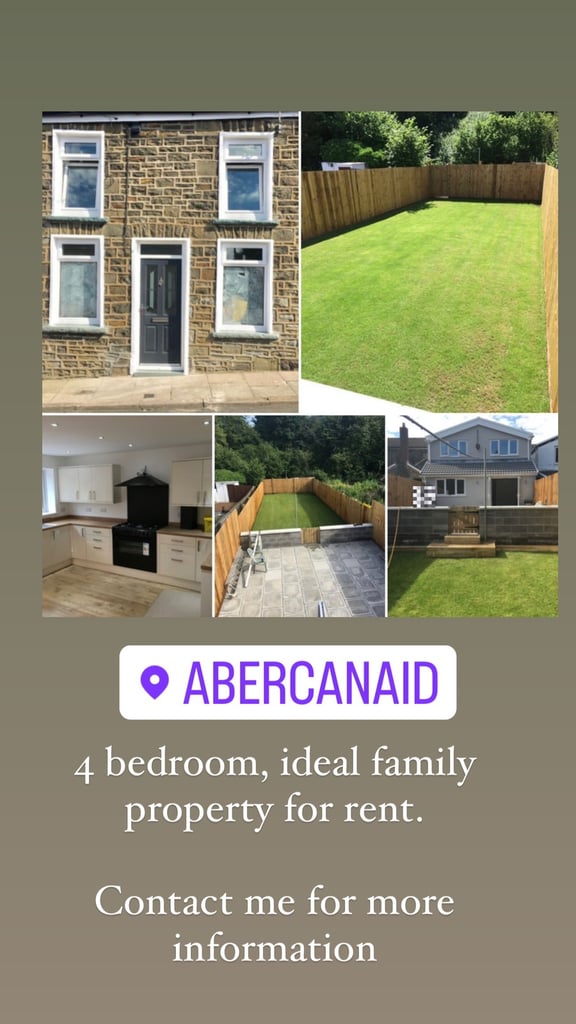 4 Bedroom house for RENT - Abercanaid