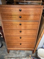 Retro tall chest of drawers