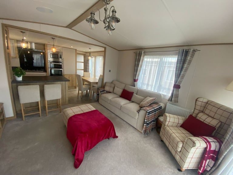Luxury static caravan holiday home lodge at Swainby Country Park - All year access