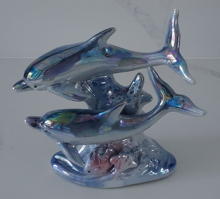 Ceramic Dolphin Figurine A024 16 cm Tall