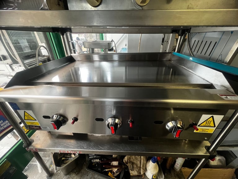 BRAND NEW GAS 90 CM FLAT GRILL CATERING COMMERCIAL KITCHEN FAST FOOD KITCHEN RESTAURANT 