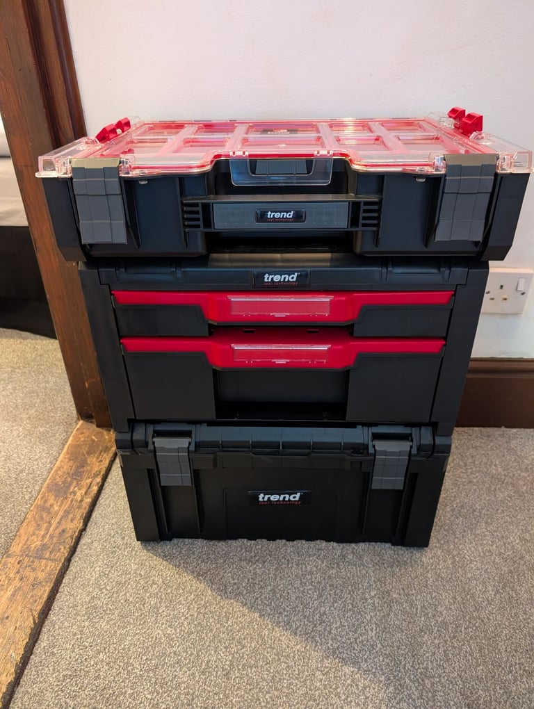 Trend Pro Tool Storage System, 3 units, Box, Drawers & Organiser 