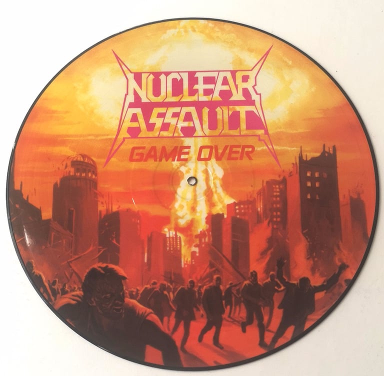 Nuclear Assault Game Over Picture Disc 1986 Combat Records Mint Condition