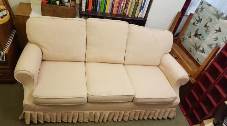 3 piece suite (3 seat sofa, armchair and wingback chair) with removabl