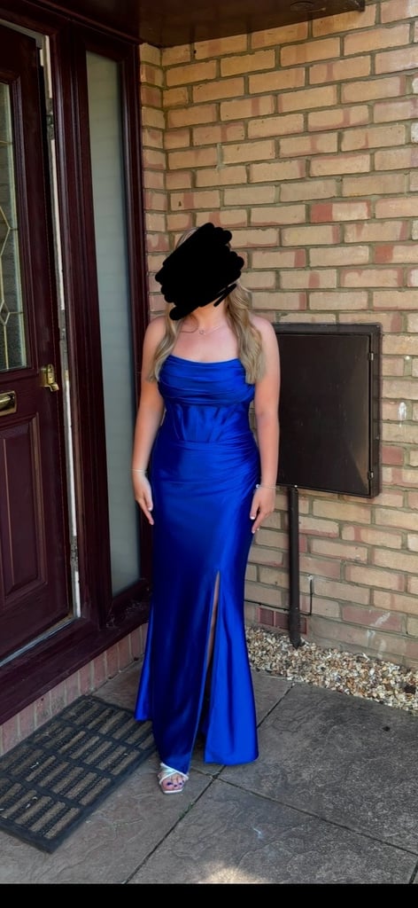 image for Angel Forever Royal Blue Corset Prom Dress