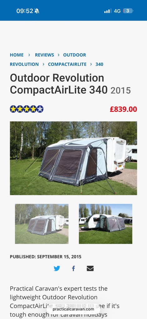 Caravan air awning 