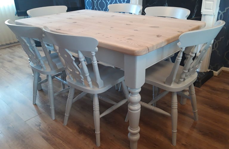 Farmhouse Table & 6 Chairs