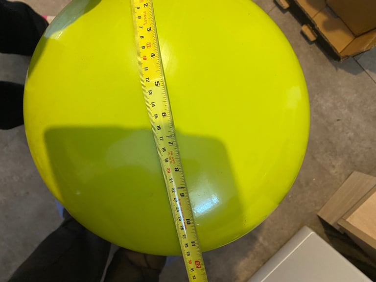 Large Lime green metal kitchen bin ( slight dents)