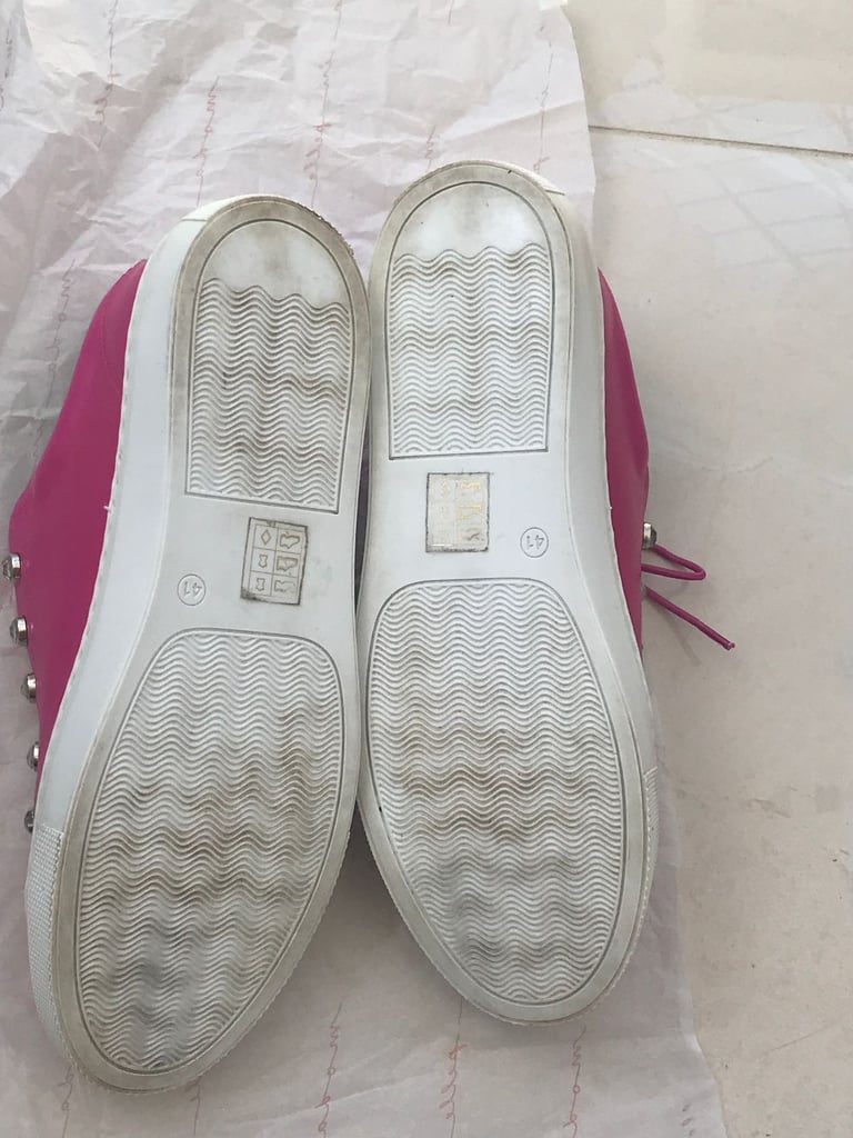 LADIES FUCHSIA PINK TRAINERS - SIZE 41 - MODA IN PELLE