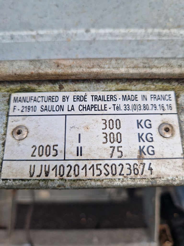 Erde 102 tipper trailer