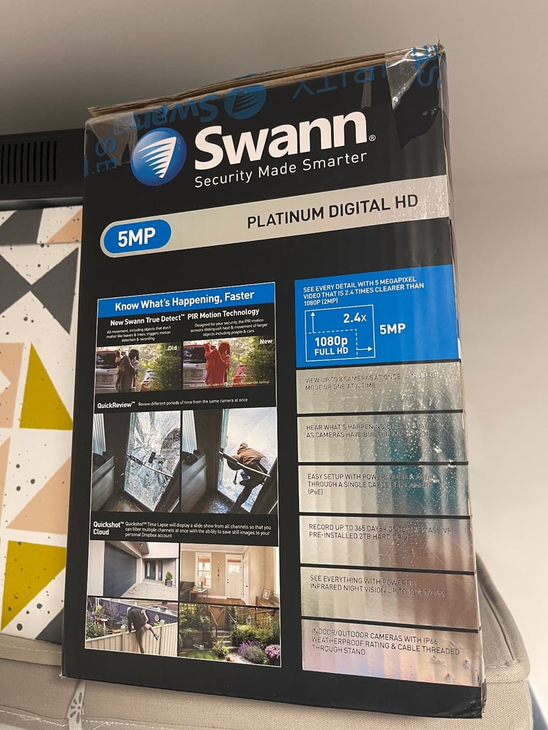 Swann security system thermal sensing like new