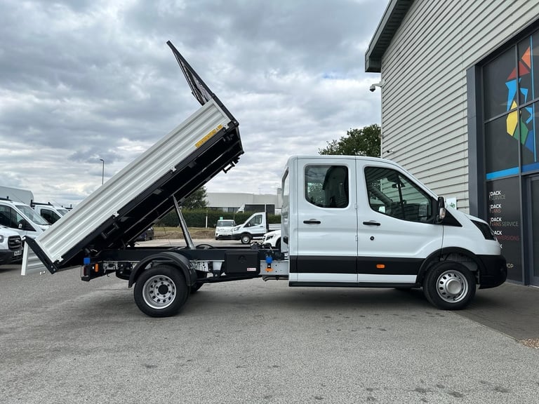 75 Reg, Ford Transit L3 Double Cab Steel Tipper, Tow Bar