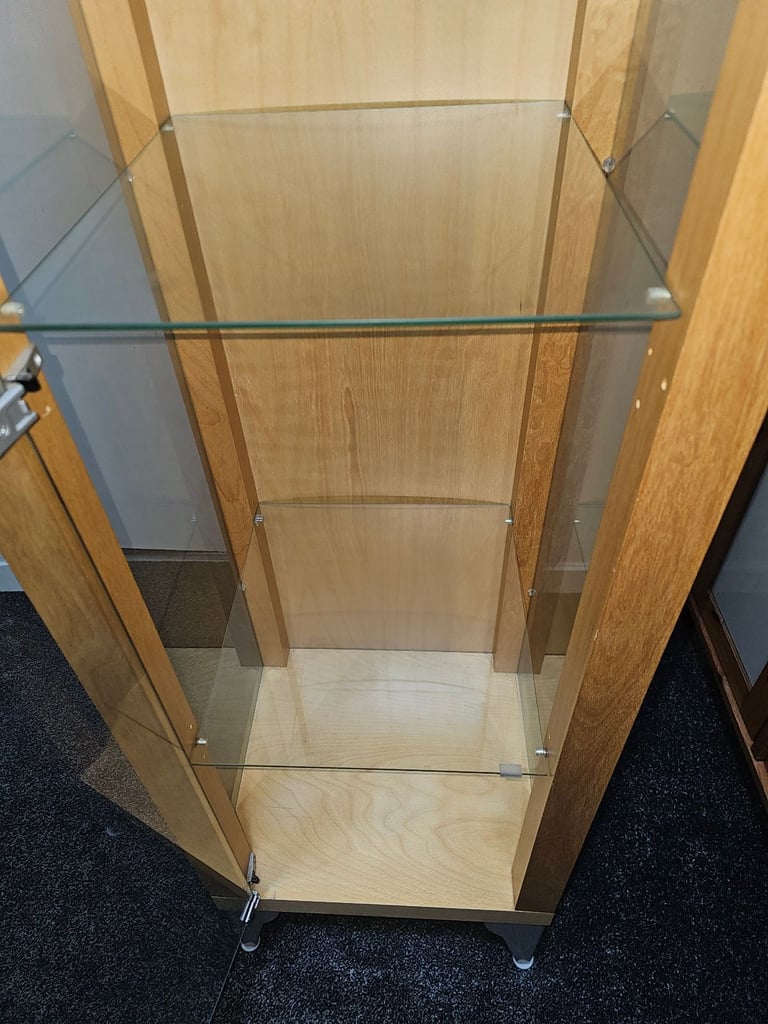 Display Cabinet with 3 Tier Glass shelves 