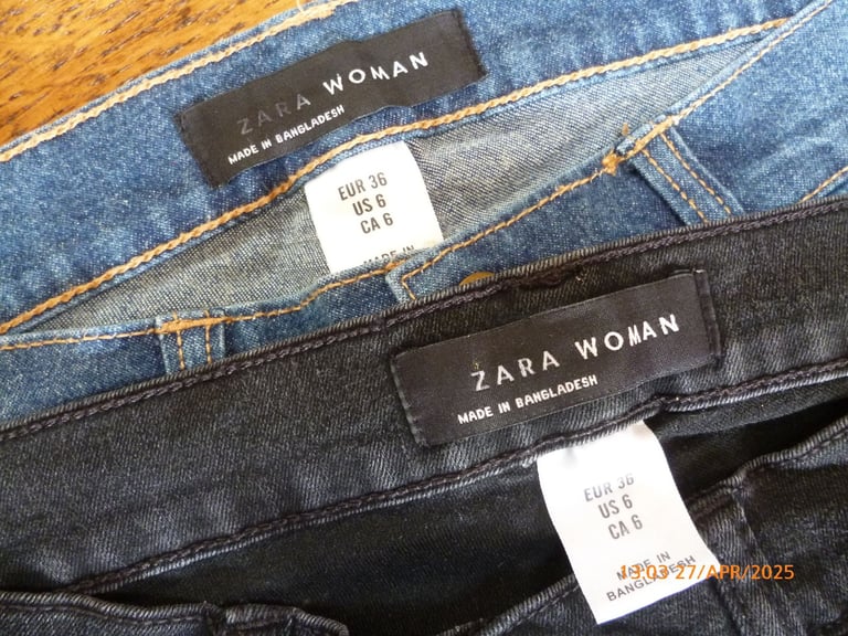 2 pairs Ladies Jeans by Zara Woman