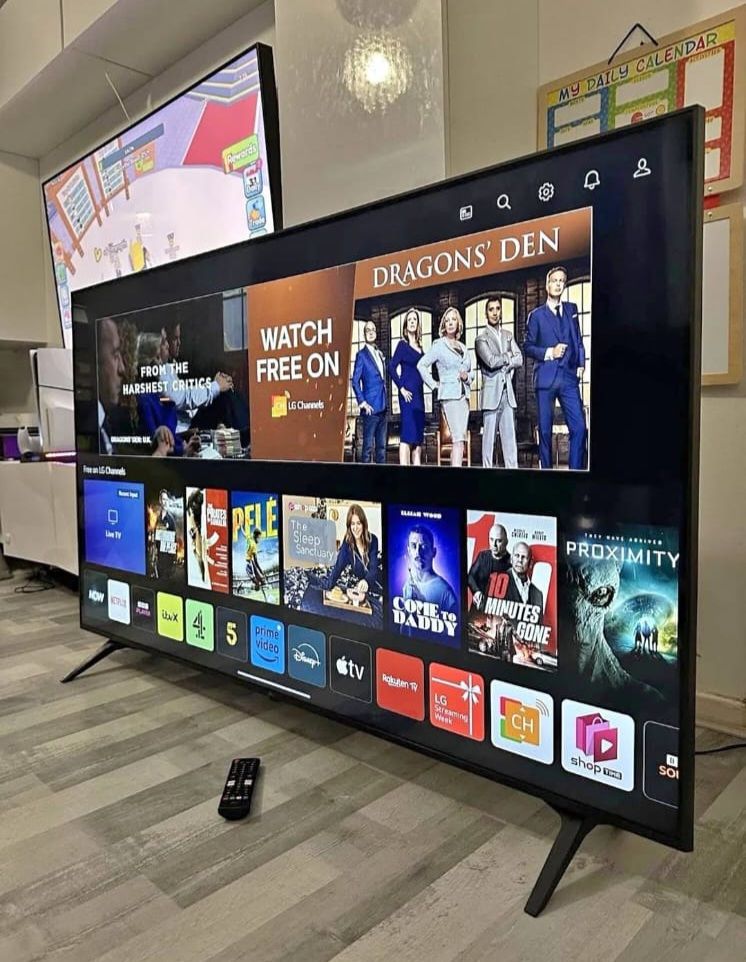 image for 55"LG 4K ULTRA UHD HDR SMART WIFI LED TV PERFECT WORKING WITH REMOTE,STAND,APPS 215£