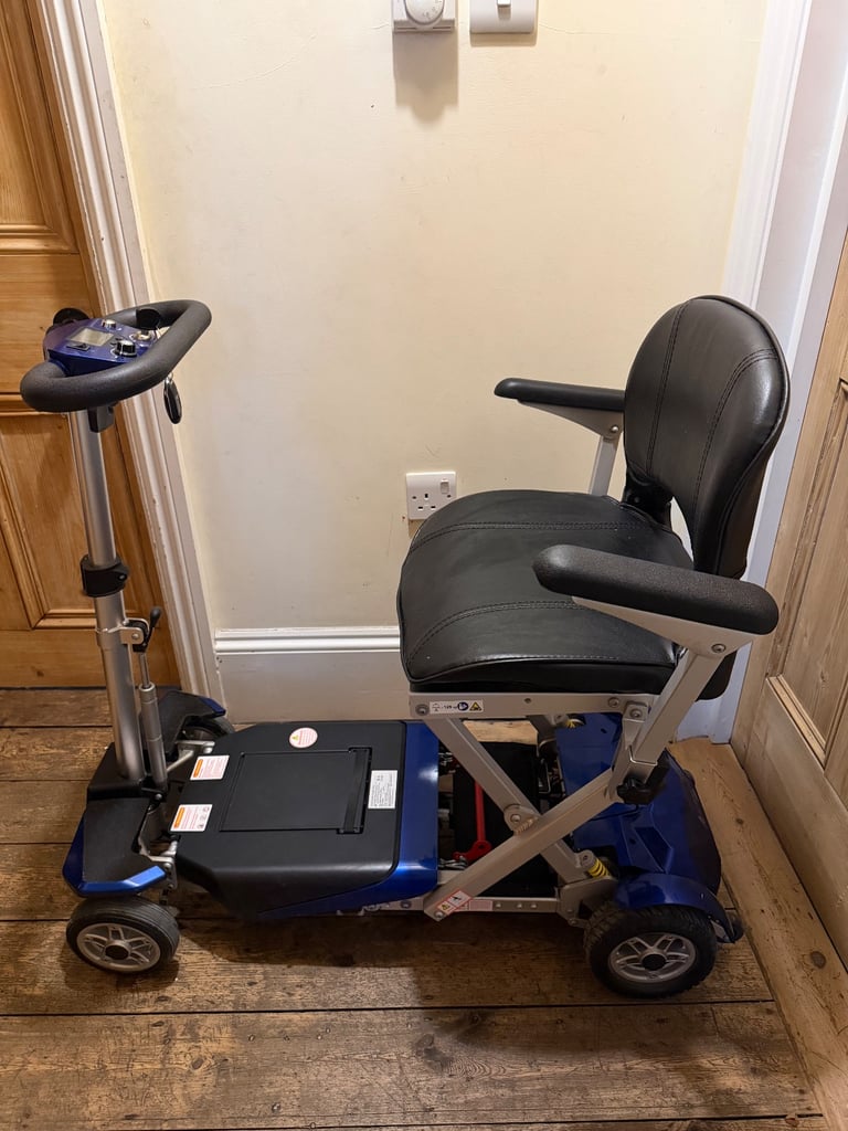 image for Blue DRIVE AUTOFOLD ELITE remote Folding Mobility Scooter With Full Suspension