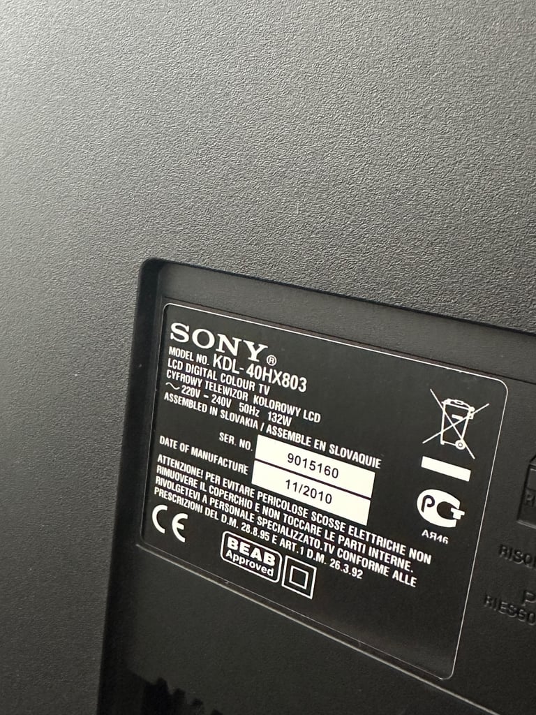 40 Inch Sony Swivel TV - Fully Functional