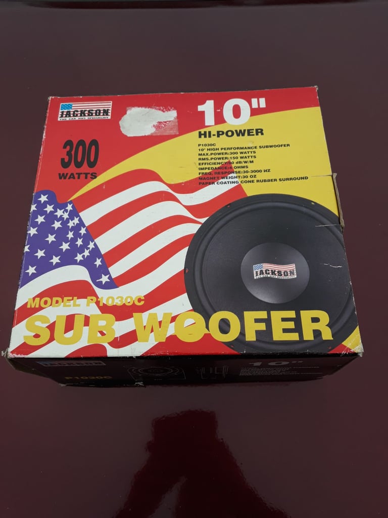 image for jackson audio 10&quot; subwoofer sub loud car bass speaker new boxed