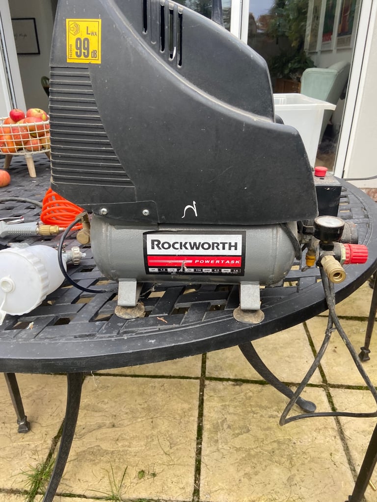 Air compressor and assortment of attachments 