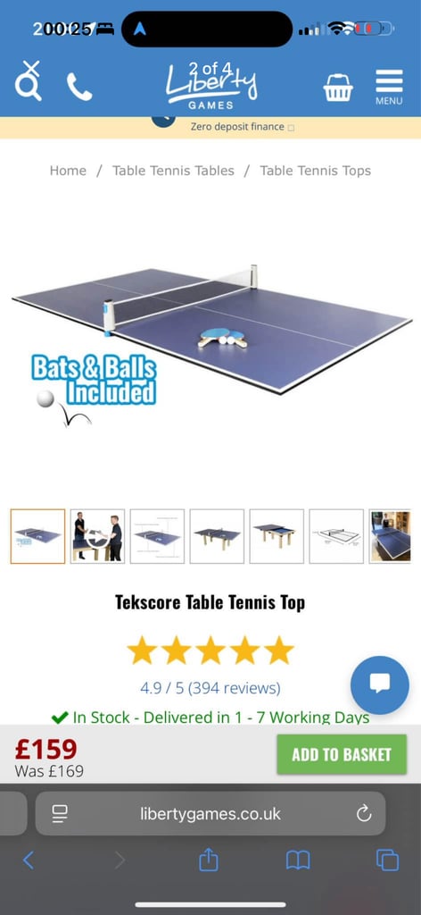 Table tennis top