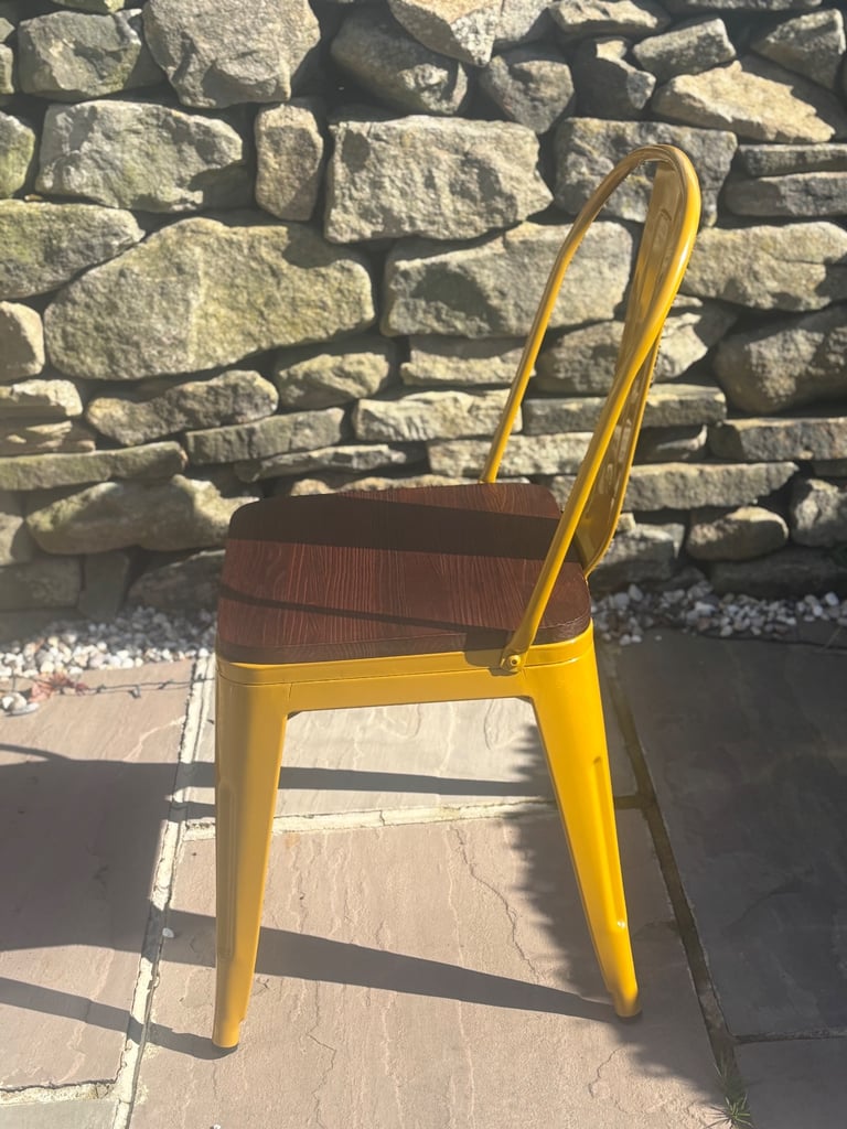 Dining chair industrial design steel & wood quality chair