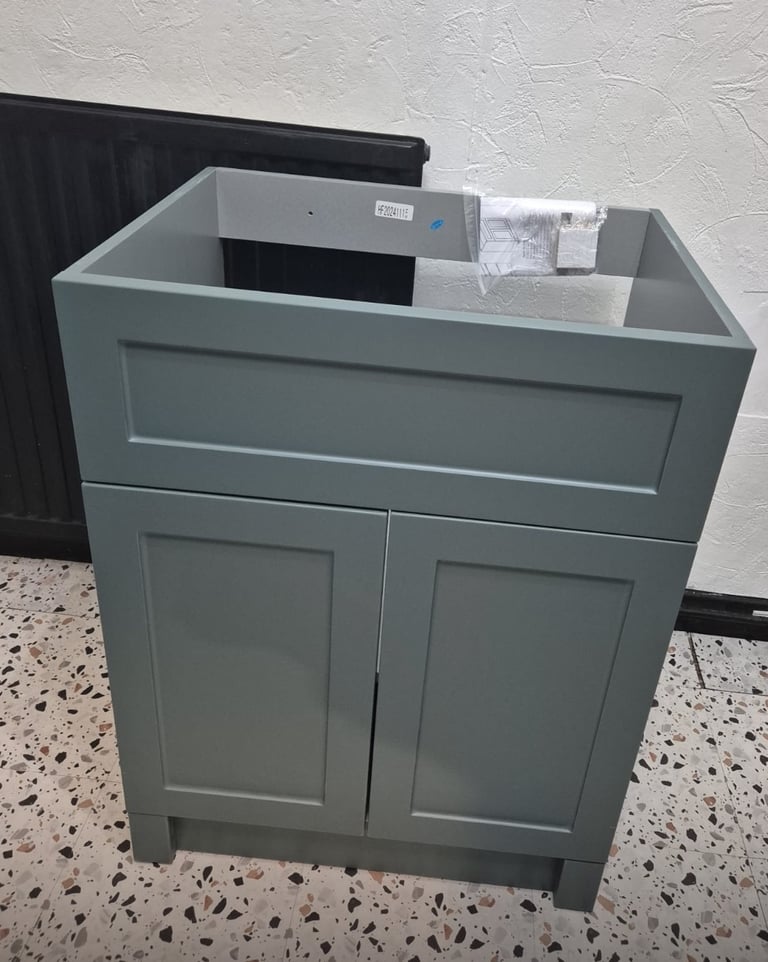 Milos mystic green vanity unit 600