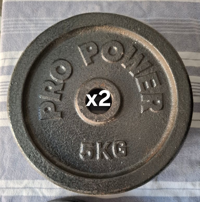 Weights, dumbells and an EZ bar 
