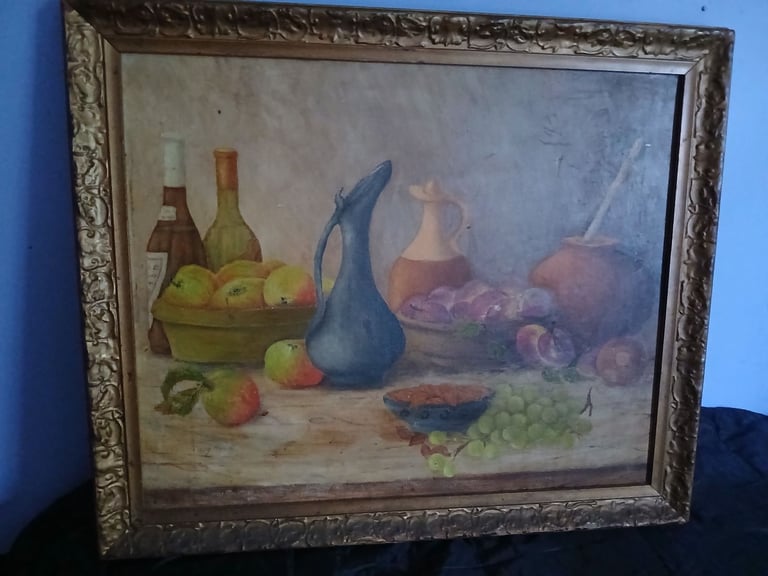 image for PAINTING OIL ON CANVAS Painted And Signed By Mary Keene Good Condition