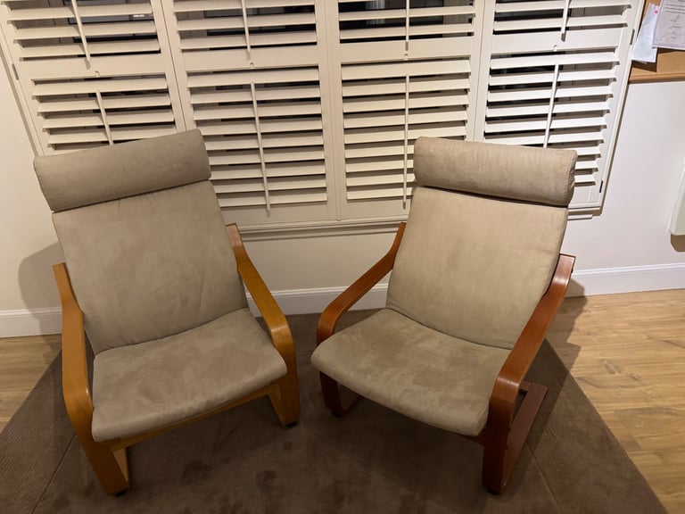 2 x IKEA poang chairs