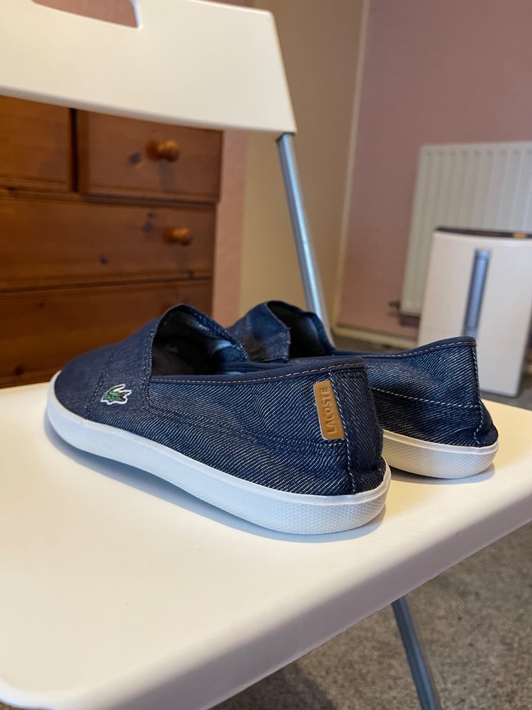 Lacoste Clemente Leisure Smart Denim Mens Summer Sneakers in Blue Denim Size 10 UK 